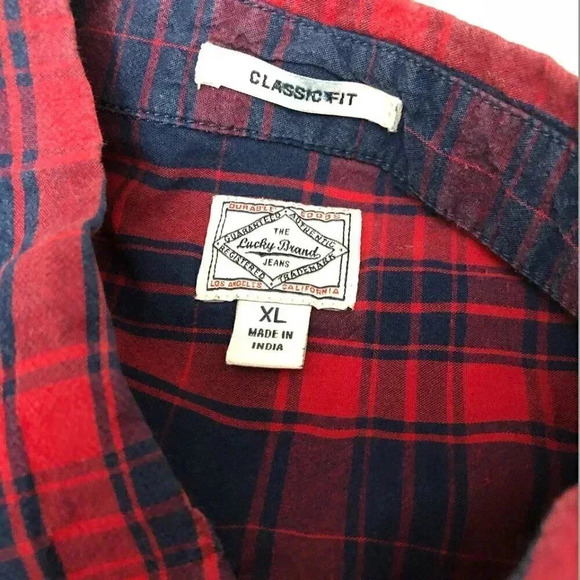 Lucky Blue Red Plaid Button Down - Picture 2 of 3